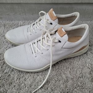 Ecco Golf Shoes Sneakers S-Lite White Yak Leather Women Size US 9 EU 40